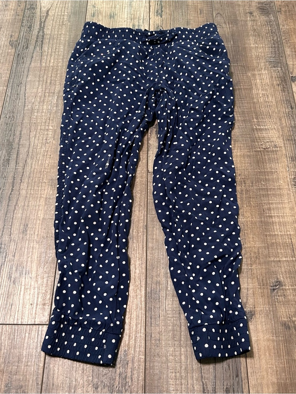 Gap‎ Kids Size S (6-7) Relaxed Blue Polka Dot Joggers Viscose